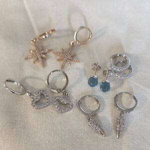 5 PAIRS EARRINGS NWOT